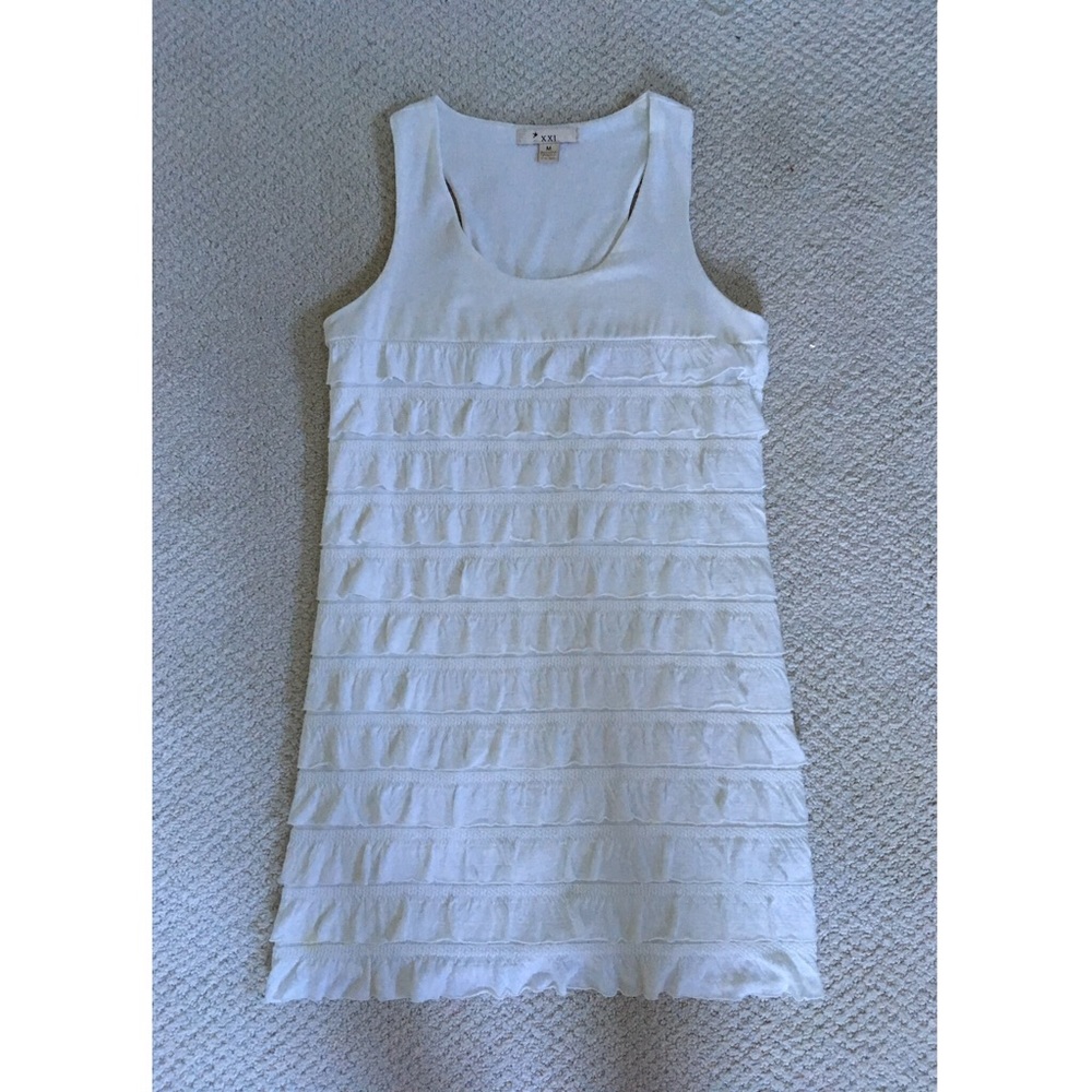 Ruffle racerback mini dress